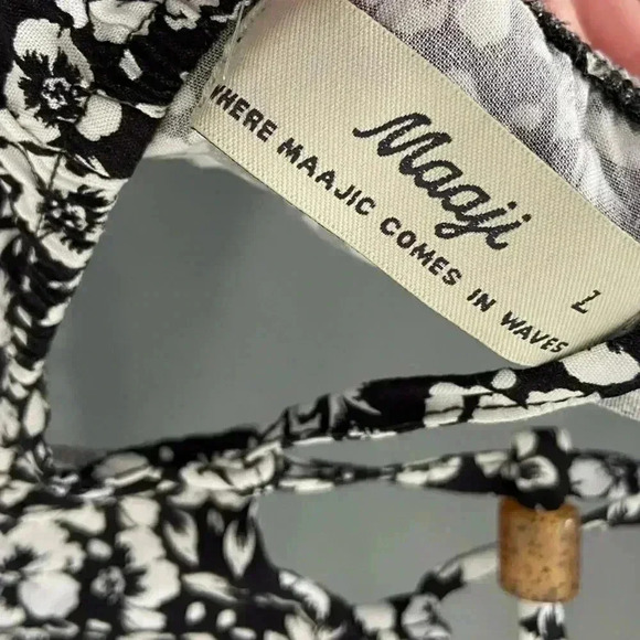 NWT Maaji Pansy Floral Holly Maxi Coverup Dress size Large - Picture 8 of 13